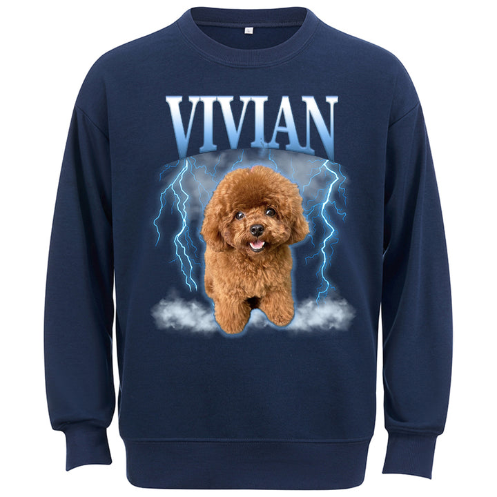 Custom Pet Face Vintage Version - Personalized Custom Sweatshirt