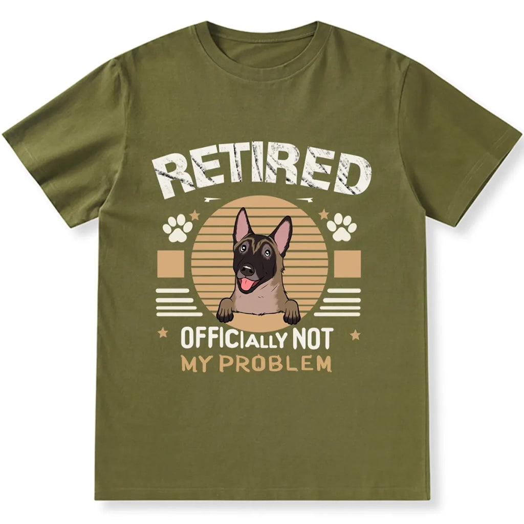 Officially Retired Dog - Personalized Custom Unisex T-shirt