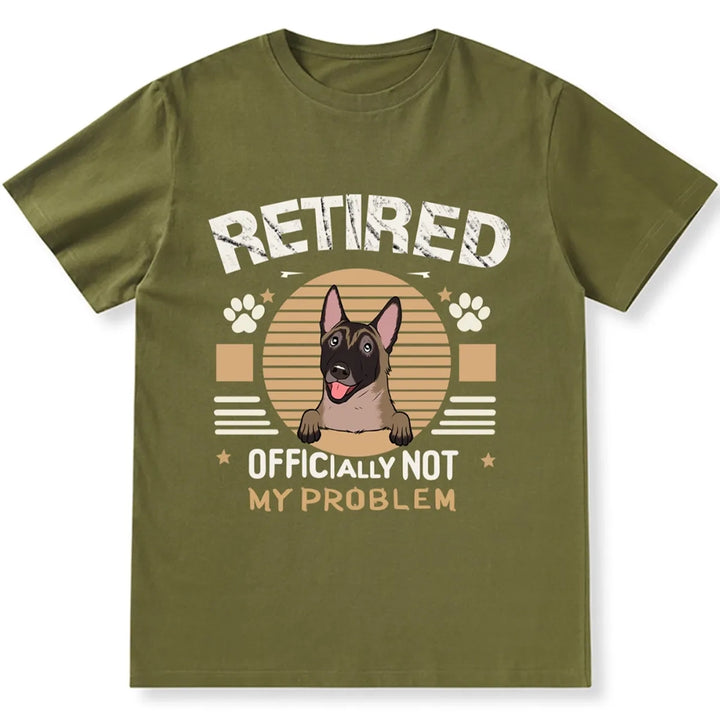 Officially Retired Dog - Personalized Custom Unisex T-shirt