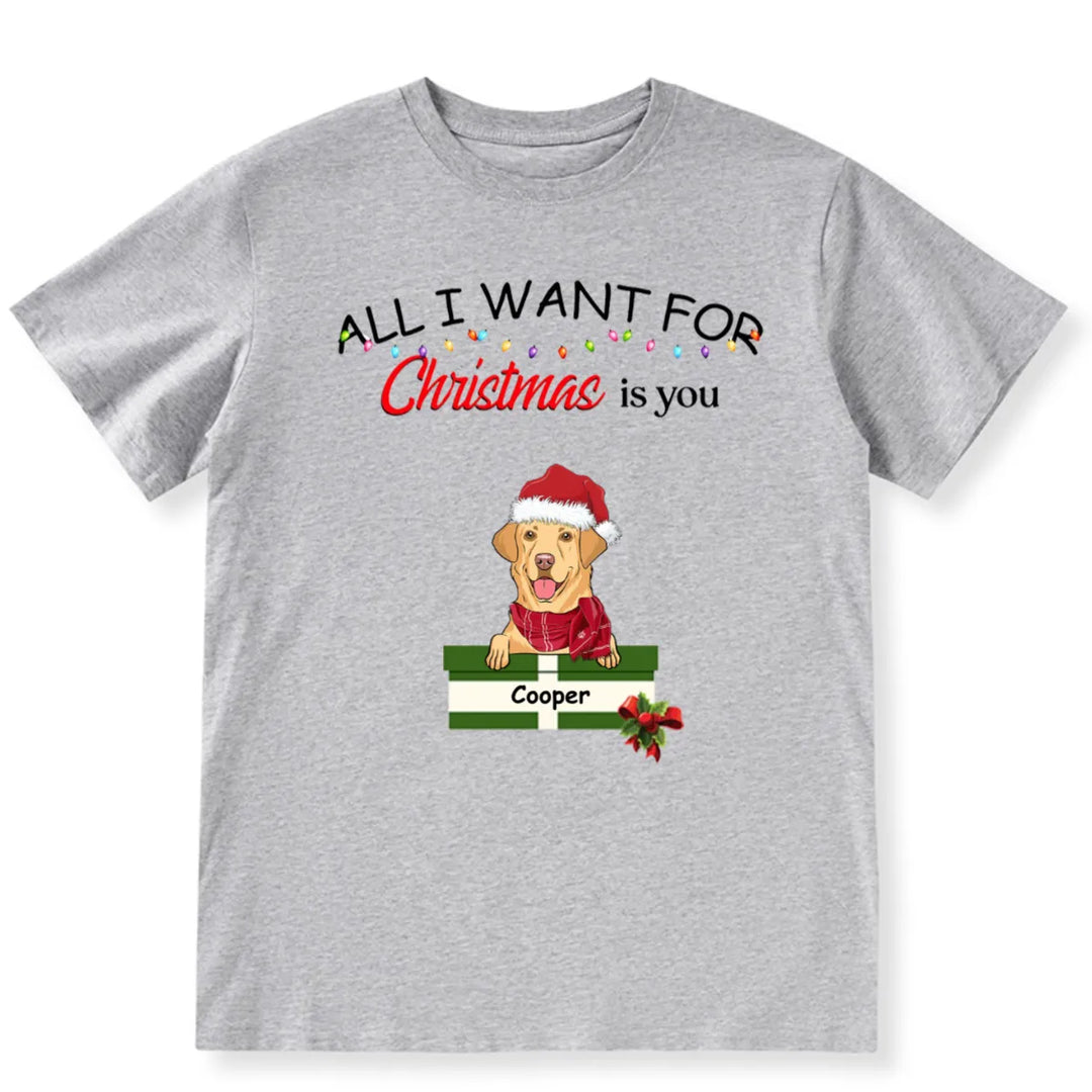 All I Want for Christmas Is You - Personalized Custom T-shirt