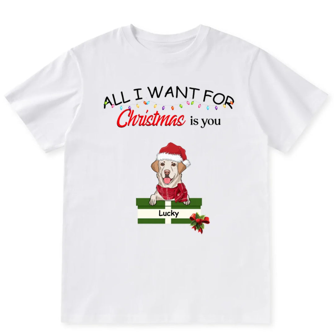 All I Want for Christmas Is You - Personalized Custom T-shirt