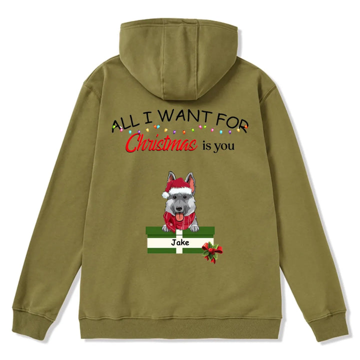 All I Want for Christmas Is You - Personalized Custom Zipper Hoodie