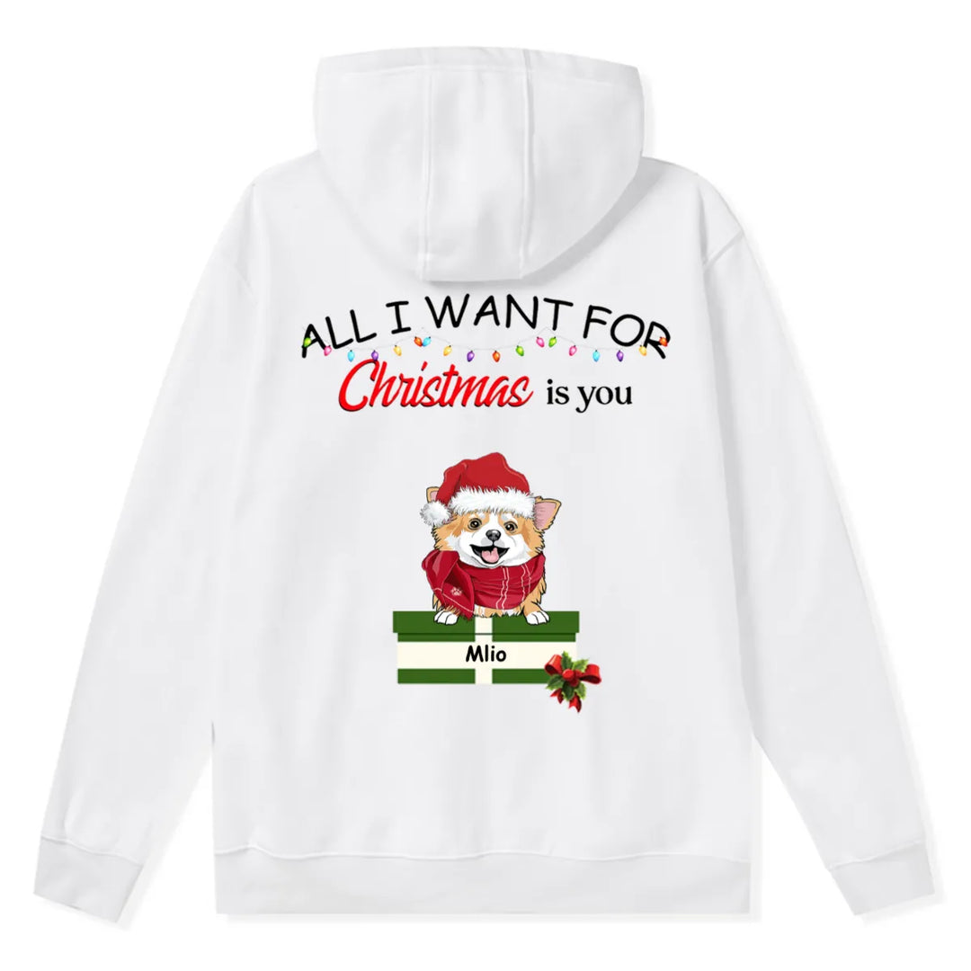 All I Want for Christmas Is You - Personalized Custom Zipper Hoodie