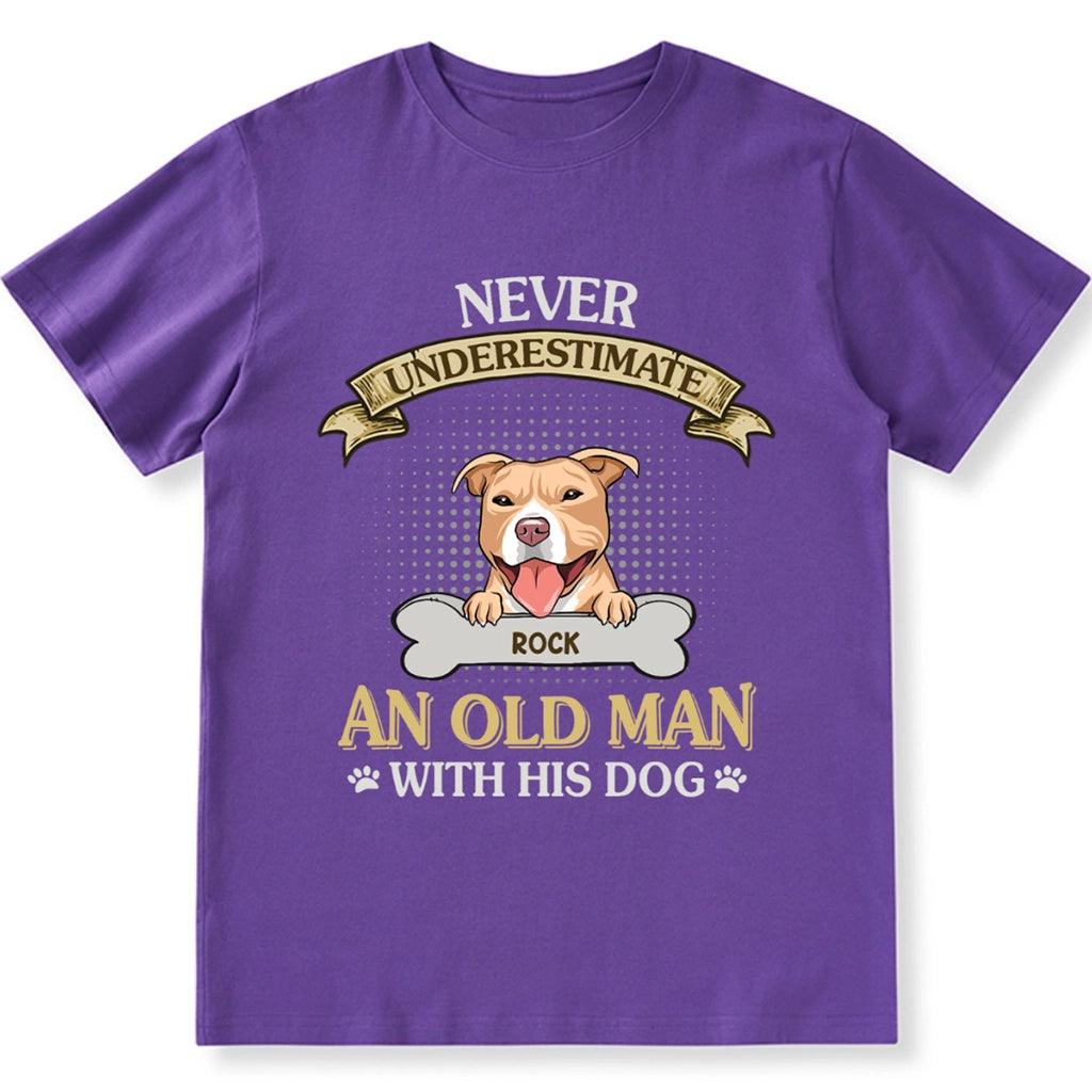 An Old Man With Dog - Personalized Custom Unisex T-shirt