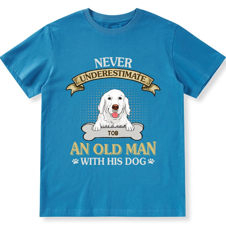 An Old Man With Dog - Personalized Custom Unisex T-shirt