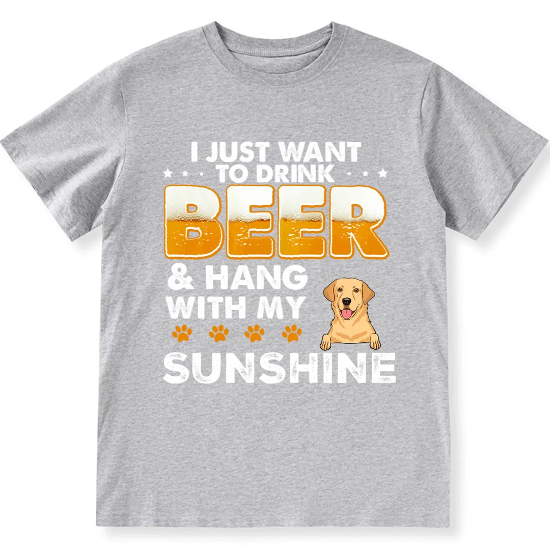 Beer and Dog - Personalized Custom T-shirt