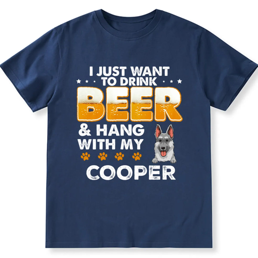 Beer and Dog - Personalized Custom T-shirt