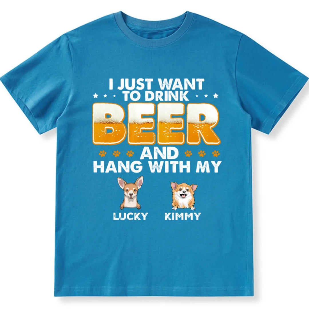 Beer and Dog - Personalized Custom T-shirt