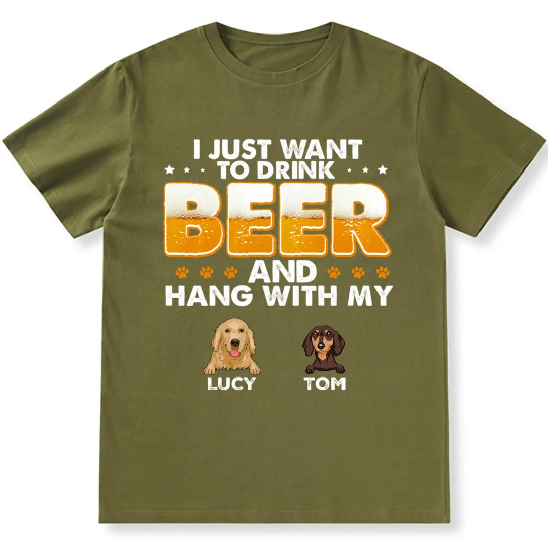 Beer and Dog - Personalized Custom T-shirt