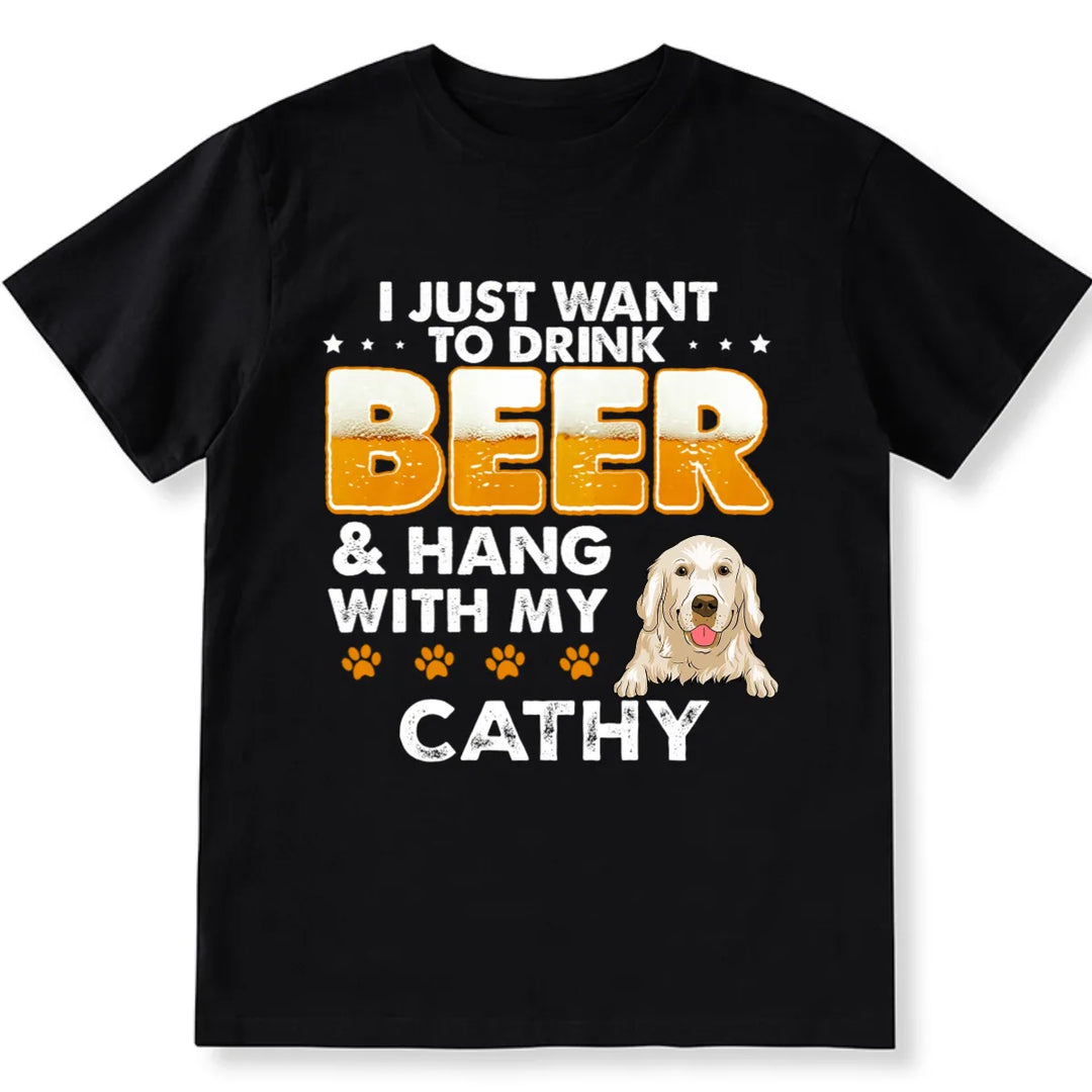 Beer and Dog - Personalized Custom T-shirt