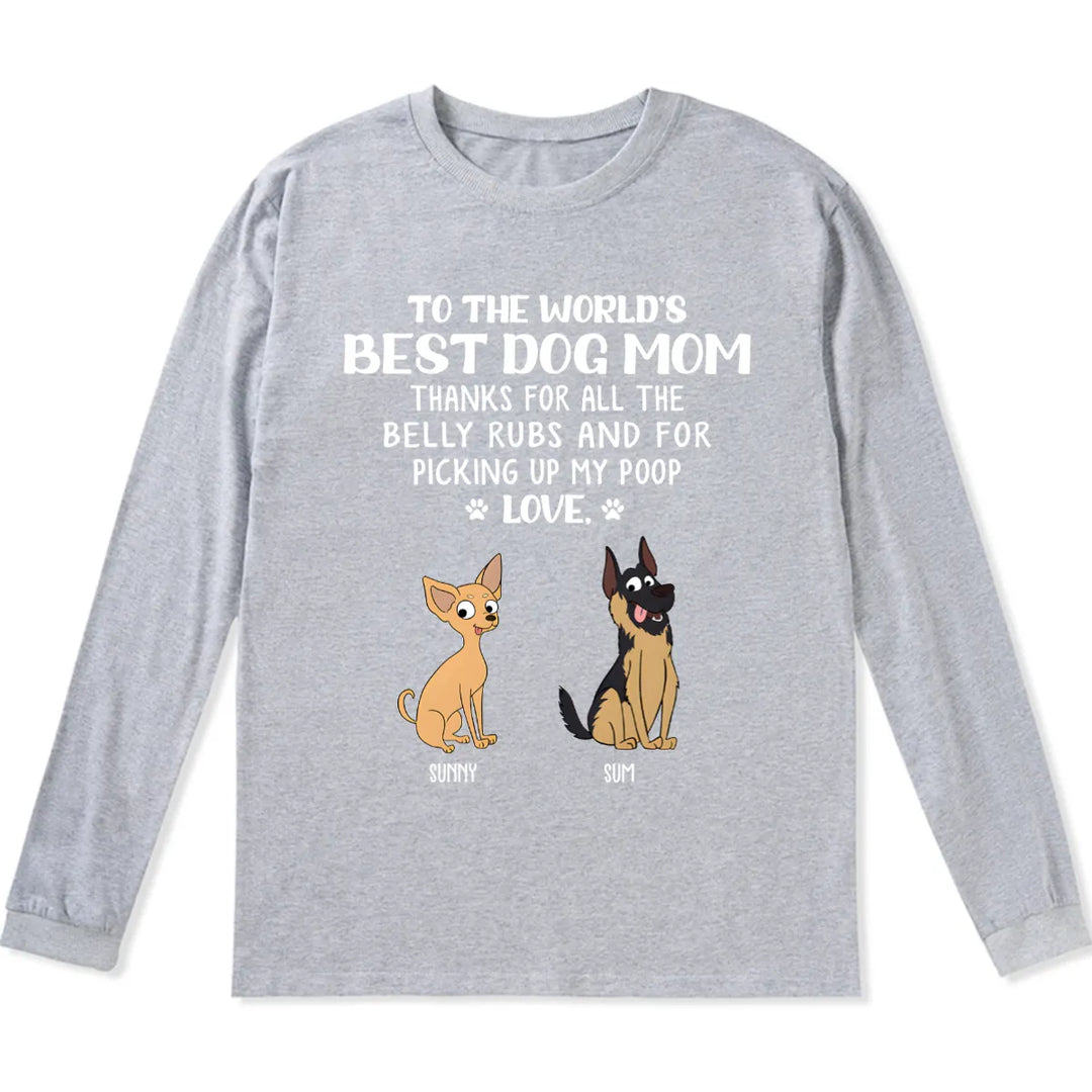 Best Dog Mom/Dad 1 - Personalized Custom Long Sleeve T-shirt