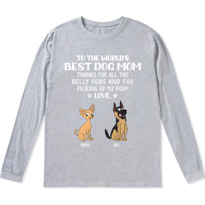 Best Dog Mom/Dad 1 - Personalized Custom Long Sleeve T-shirt