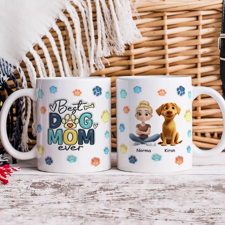 Best Dog Mom Ever - Personalized Custom Coffee Mug