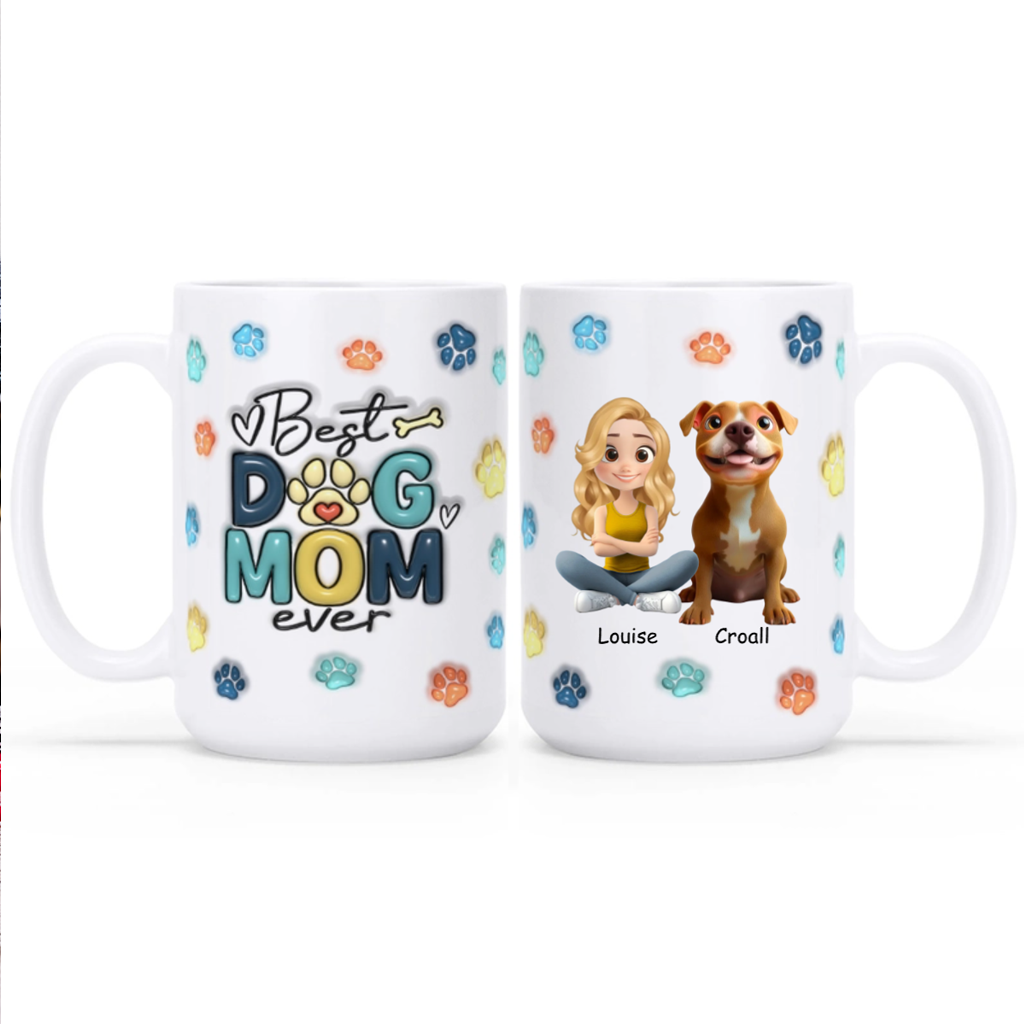 Best Dog Mom Ever - Personalized Custom Coffee Mug