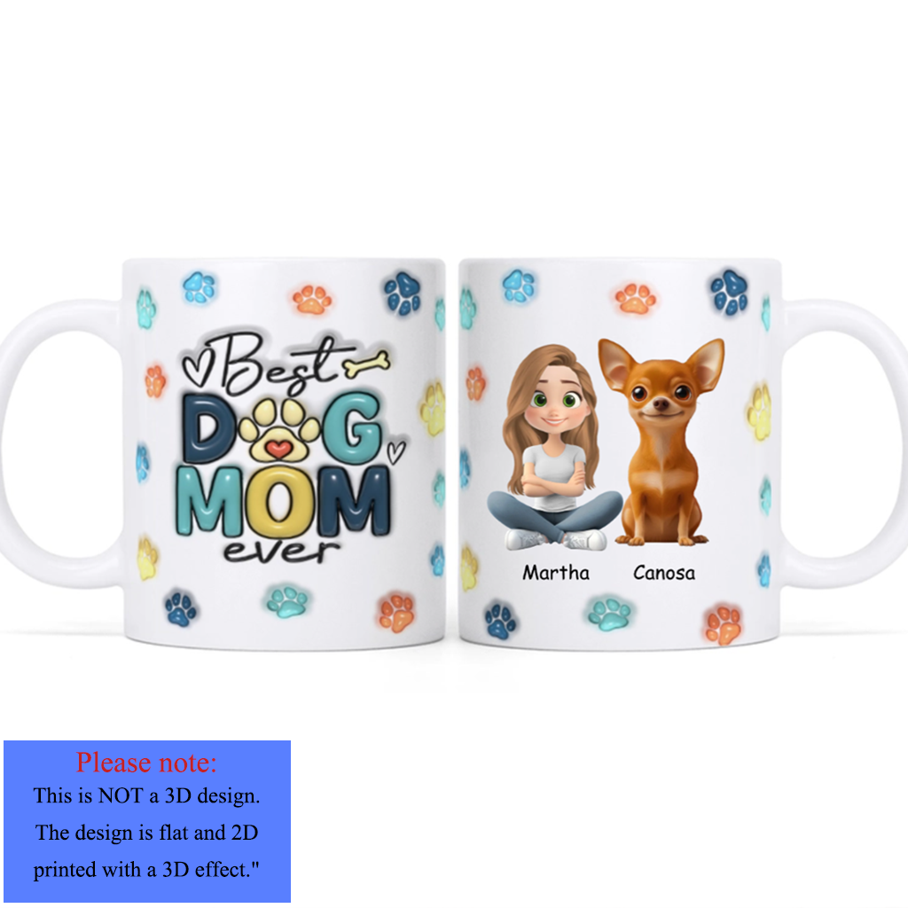 Best Dog Mom Ever - Personalized Custom Coffee Mug