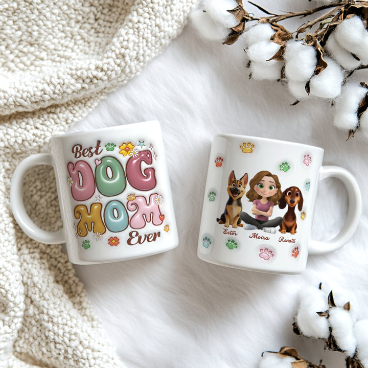 Best Dog Mom Ever Chibi - Personalized Custom Coffee Mug