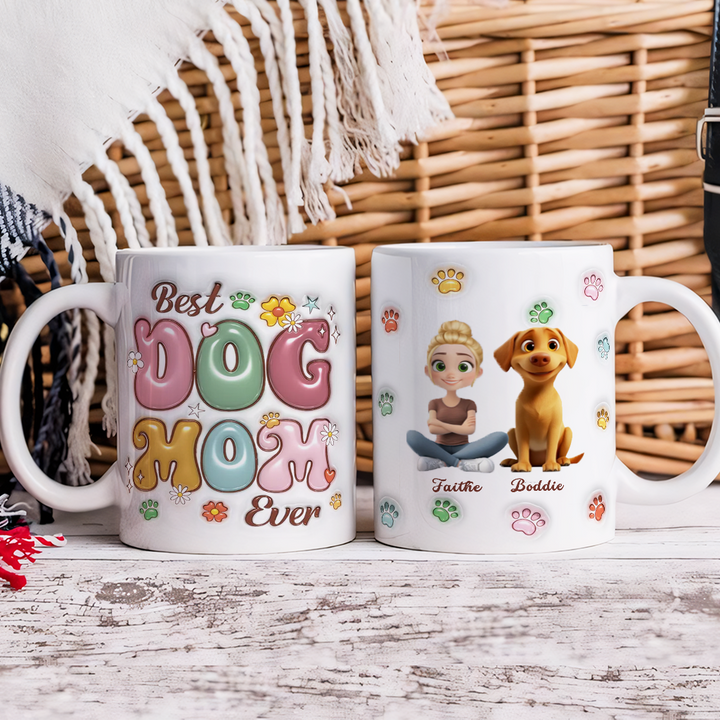 Best Dog Mom Ever Chibi - Personalized Custom Coffee Mug