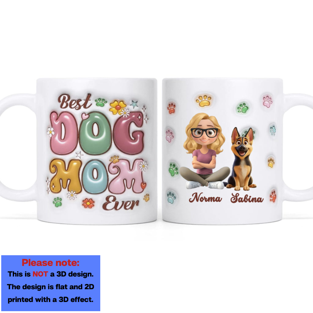 Best Dog Mom Ever Chibi - Personalized Custom Coffee Mug