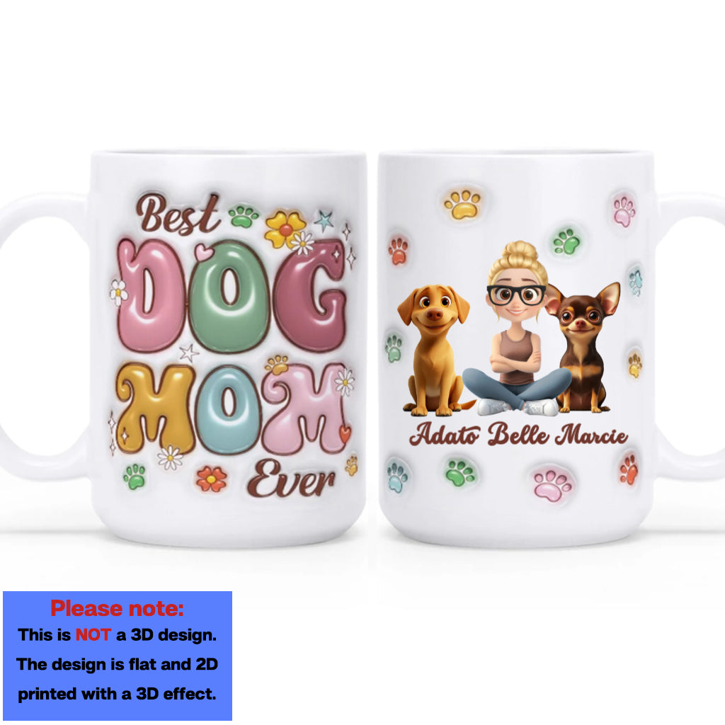 Best Dog Mom Ever Chibi - Personalized Custom Coffee Mug