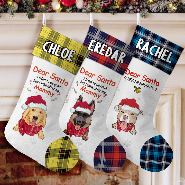 Dear Santa, I‘ve been a very good dog this year - Personalized Christmas Stocking Dogs