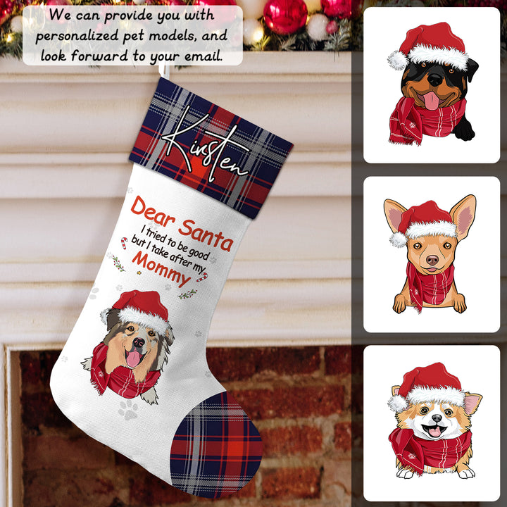 Dear Santa, I‘ve been a very good dog this year - Personalized Christmas Stocking Dogs