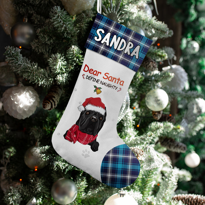 Dear Santa, I‘ve been a very good dog this year - Personalized Christmas Stocking Dogs