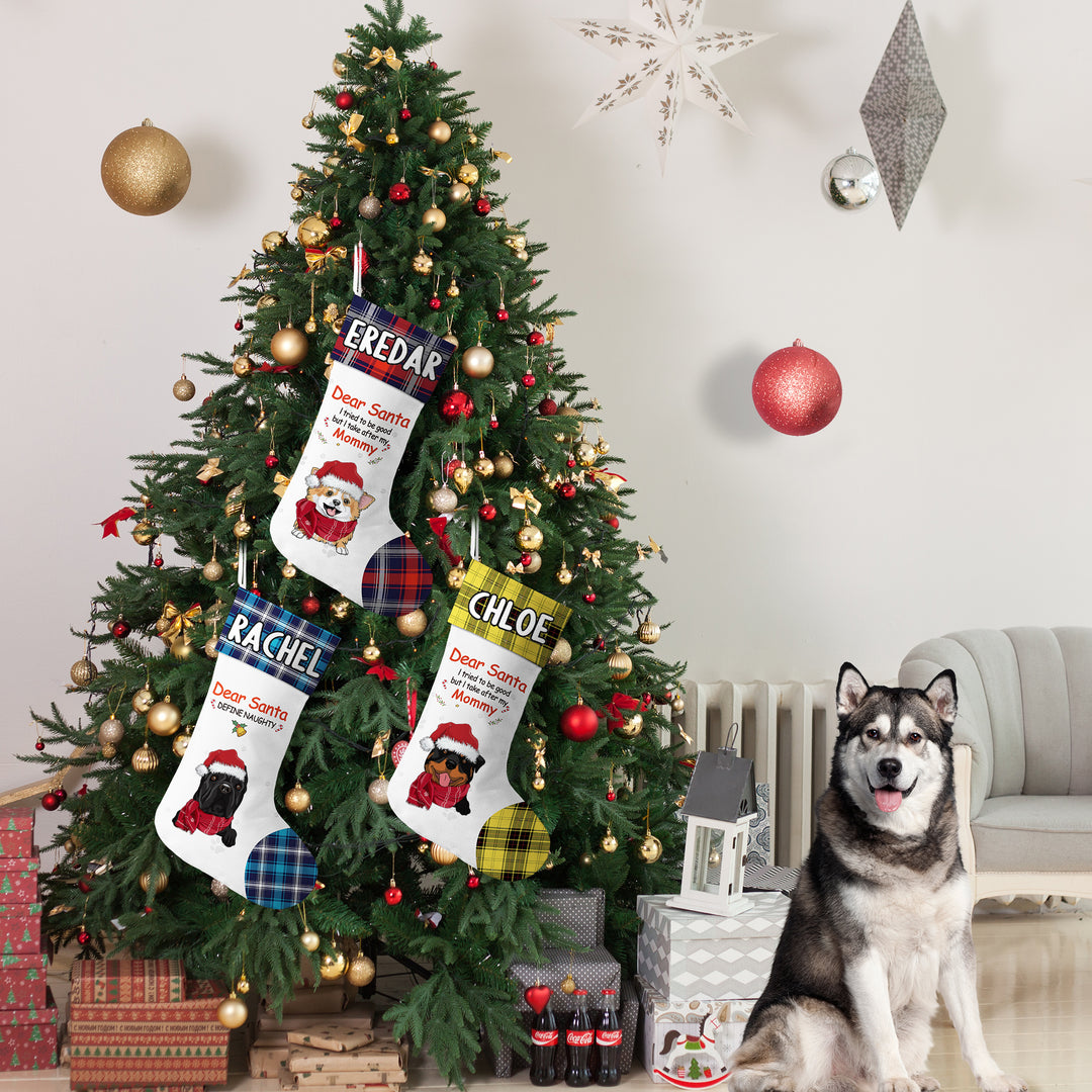 Dear Santa, I‘ve been a very good dog this year - Personalized Christmas Stocking Dogs