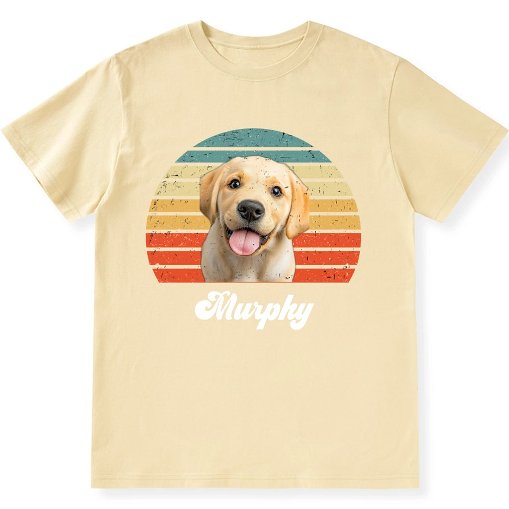 Dog Cat Vintage Retro Photo - Personalized Custom Unisex T-Shirt