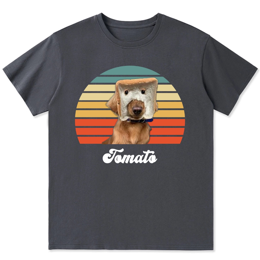 Dog Cat Vintage Retro Photo - Personalized Custom Unisex T-Shirt