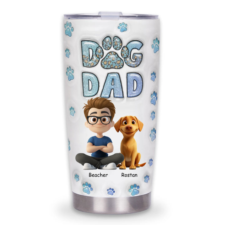 Dog Dad Handsome Chibi - Personalized Custom Tumbler