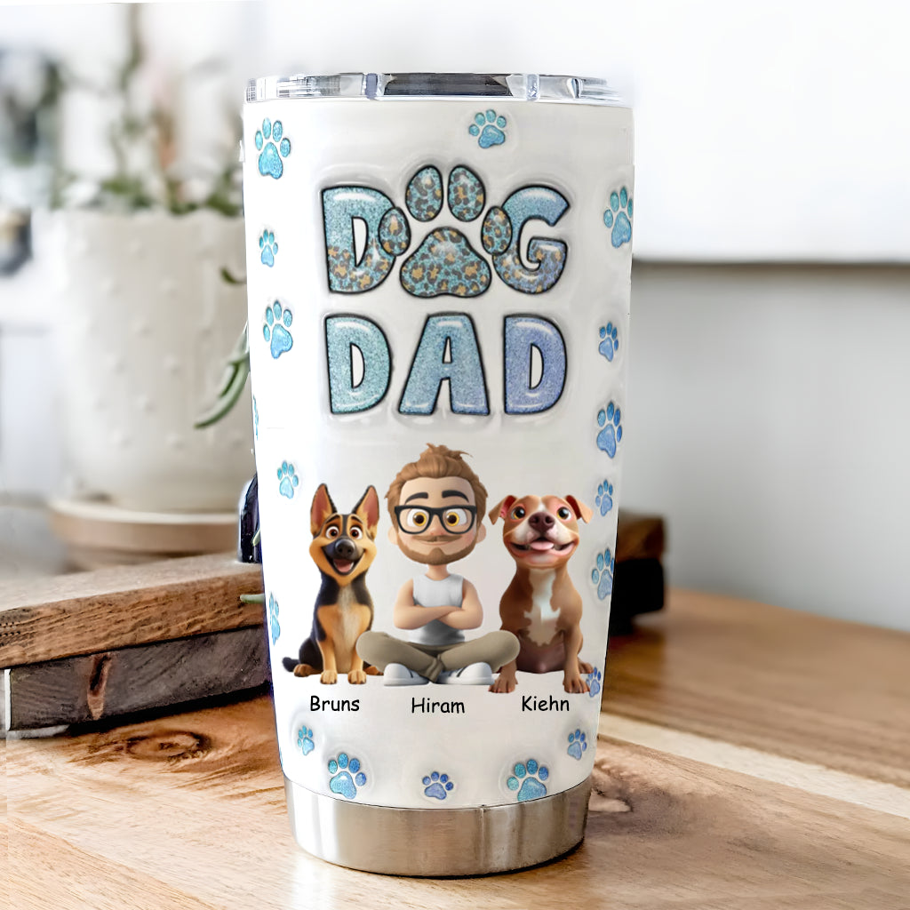 Dog Dad Handsome Chibi - Personalized Custom Tumbler