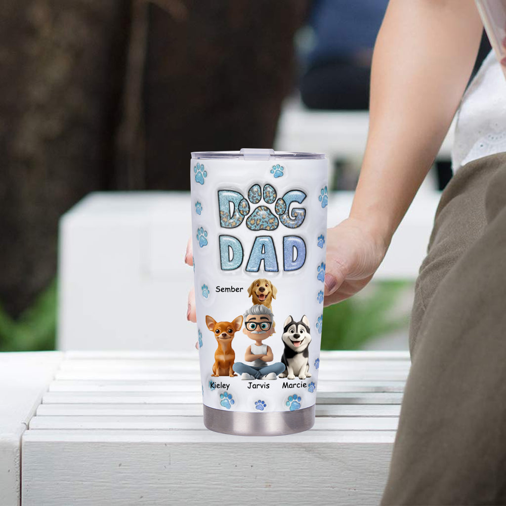 Dog Dad Handsome Chibi - Personalized Custom Tumbler