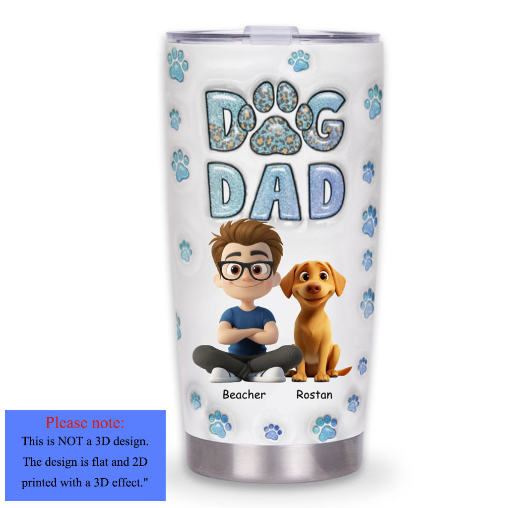 Dog Dad Handsome Chibi - Personalized Custom Tumbler