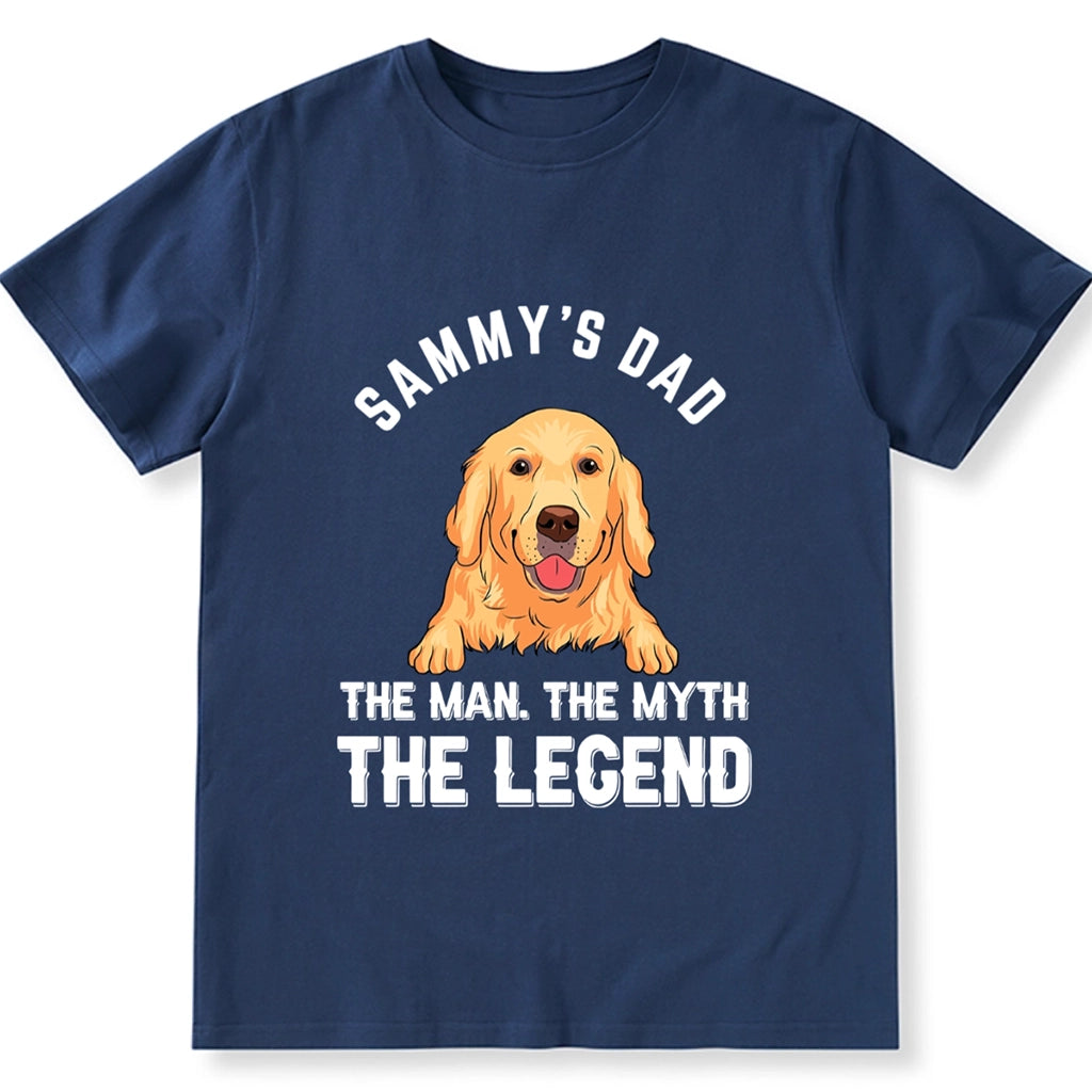 Dog Dad Legend - Personalized Custom Unisex T-shirt