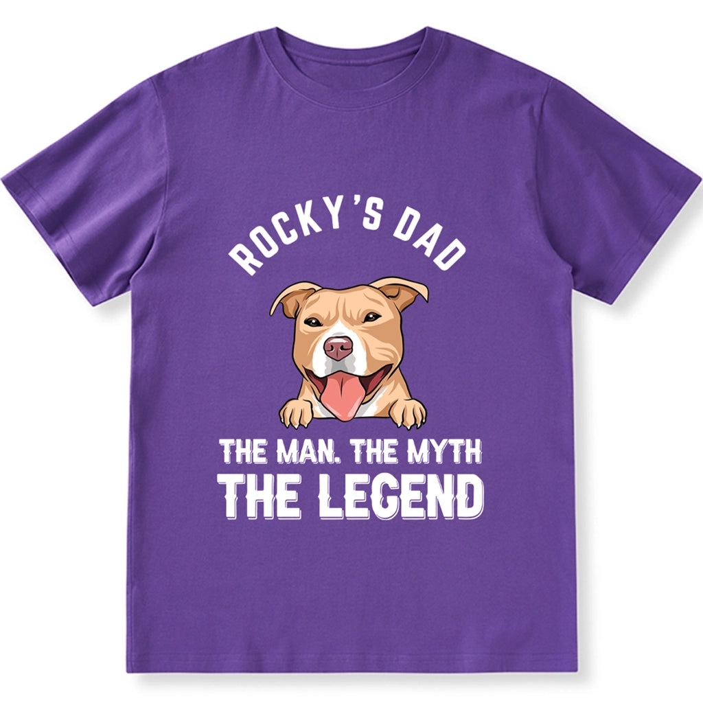 Dog Dad Legend - Personalized Custom Unisex T-shirt