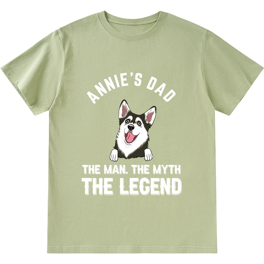 Dog Dad Legend - Personalized Custom Unisex T-shirt