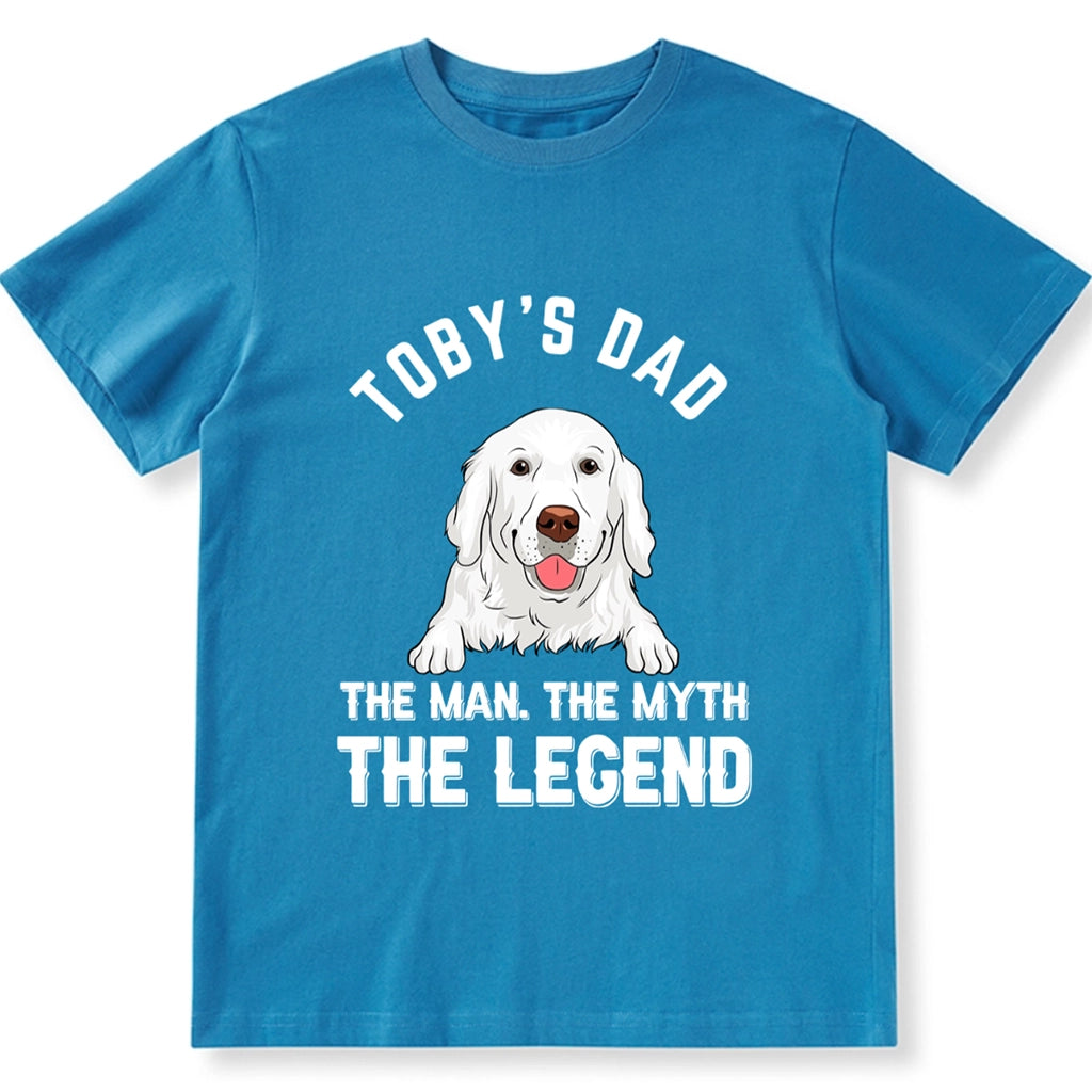 Dog Dad Legend - Personalized Custom Unisex T-shirt