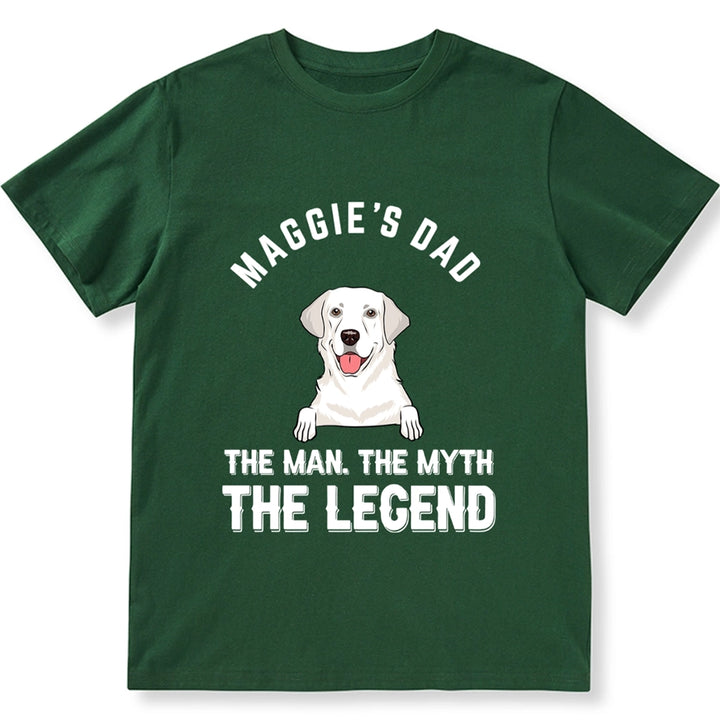 Dog Dad Legend - Personalized Custom Unisex T-shirt