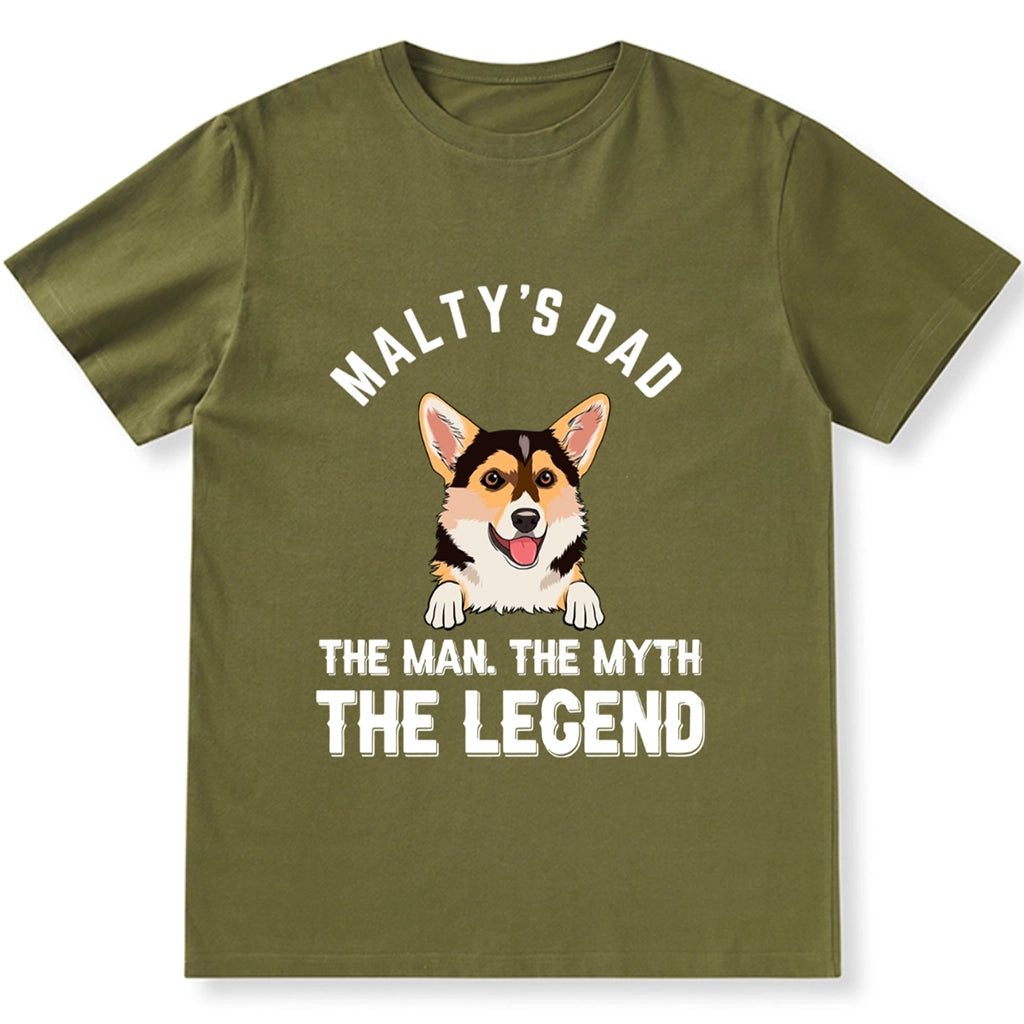 Dog Dad Legend - Personalized Custom Unisex T-shirt