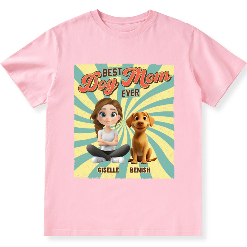 Dog Mom Chibi Funny Shirt - Personalized Custom Unisex T-Shirt