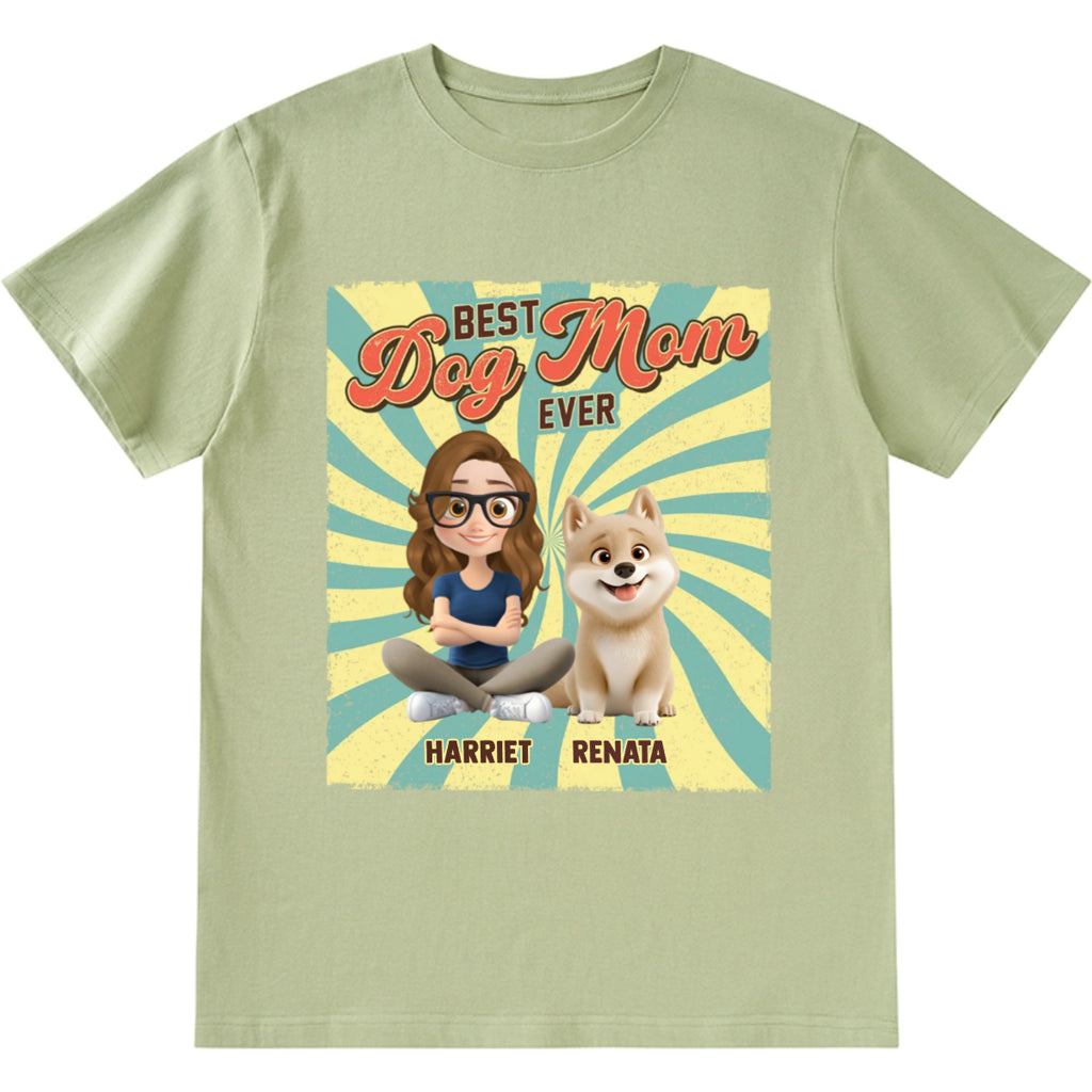 Dog Mom Chibi Funny Shirt - Personalized Custom Unisex T-Shirt