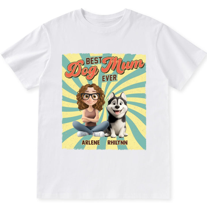 Dog Mom Chibi Funny Shirt - Personalized Custom Unisex T-Shirt