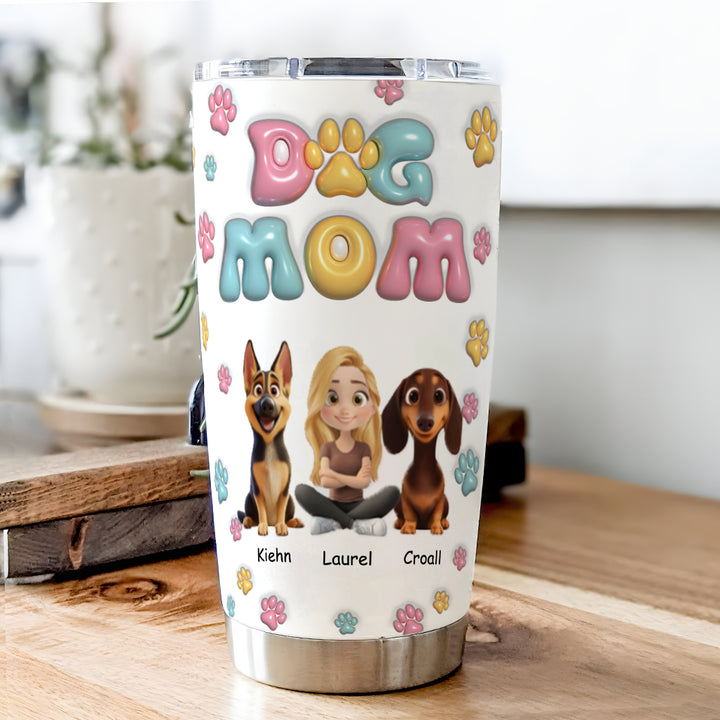 Dog Mom Lovely - Personalized Custom Tumbler