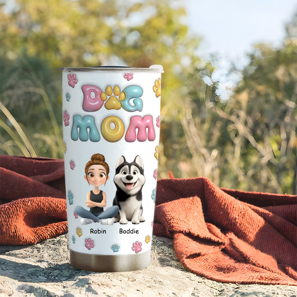 Dog Mom Lovely - Personalized Custom Tumbler