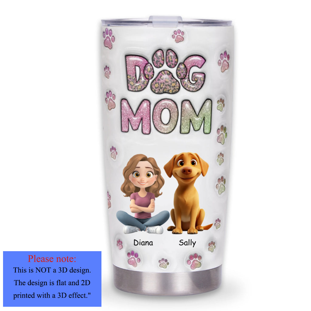 Dog Mom Lovely Chibi - Personalized Custom Tumbler