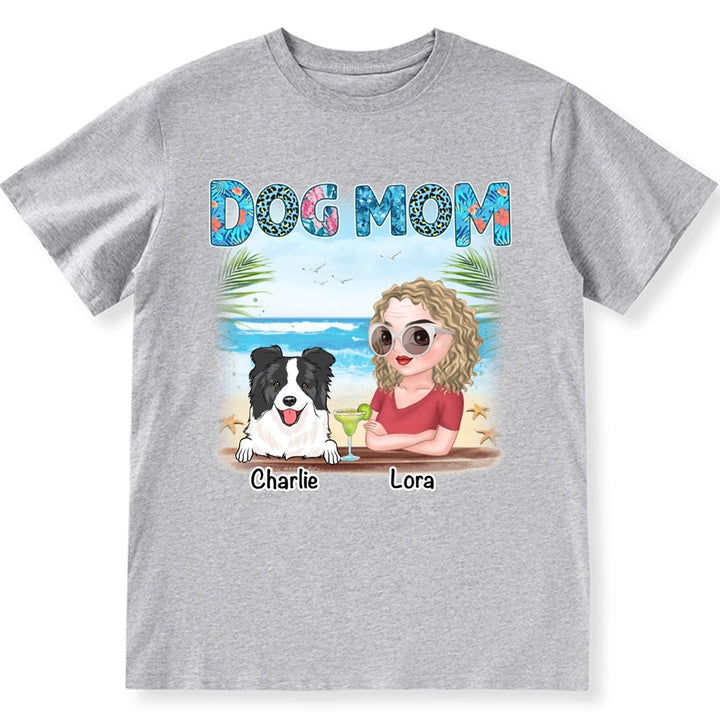 Dog Mom Summer - Personalized Custom Unisex T-shirt