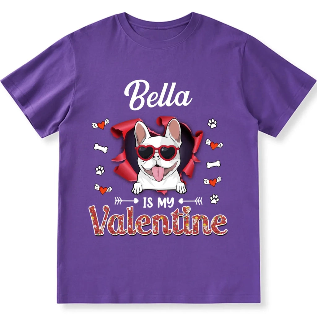 Dog Valentine - Personalized Custom Unisex T-shirt