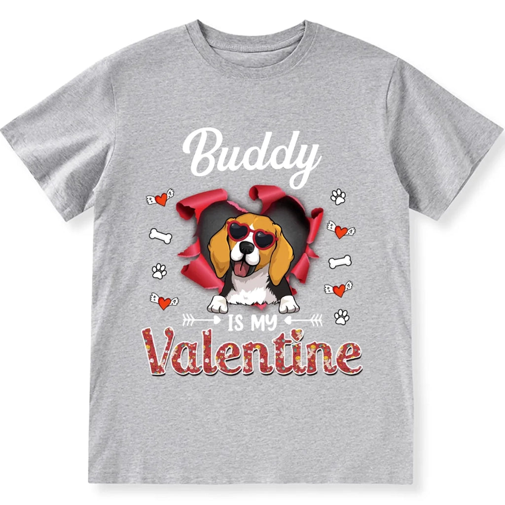 Dog Valentine - Personalized Custom Unisex T-shirt