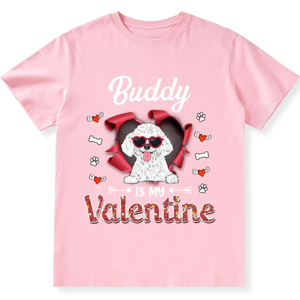 Dog Valentine - Personalized Custom Unisex T-shirt