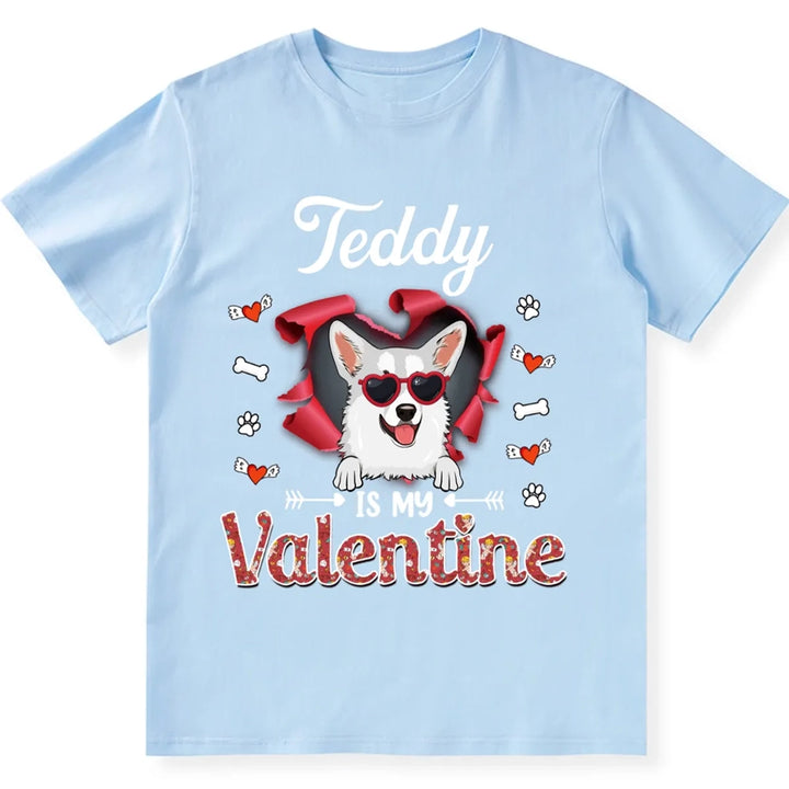 Dog Valentine - Personalized Custom Unisex T-shirt